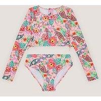 Monsoon Girls Paisley Print 2 Piece Upf & Swim Set
