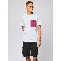 Weekend Offender Stiniva Ripstop Short Sleeve Pocket T-Shirt - White/Dark Pink
