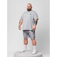 Weekend Offender Big And Tall Stacks Drawstring Swim Shorts - Grey