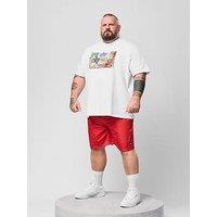 Weekend Offender Big And Tall Stacks Drawstring Swim Shorts - Red