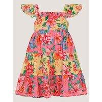 Monsoon Baby Girls Yellow Floral Dress - Pink