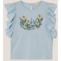Monsoon Girls Meadow Frill Tshirt - Blue