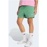 Adidas Sportswear Womens 3 Stripe Fleece Shorts - Green