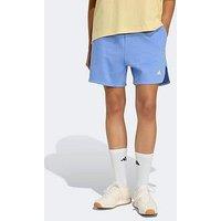 Adidas Sportswear Womens 3 Stripe Fleece Shorts - Blue