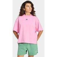 Adidas Sportswear Womens 3 Stripe Gfx T-Shirt - Pink