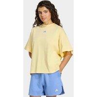 Adidas Sportswear Womens 3-Stripes Studio T-Shirt - Yellow