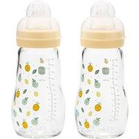 Mam Feel Good Glass 260Ml Bottle 2Pk - Unisex