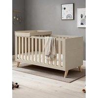 Babymore Dante Cot Bed With Cot Top Changer And Fibre Mattress - Cashmere