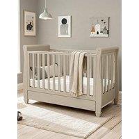 Babymore Eva Cot Bed With Drawer With Fibre Mattress - Cashmere