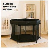 My Babiie Foldable Baby Playpen - Black