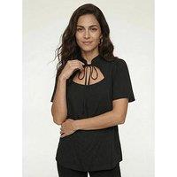 Lily & Lionel Camille Flutter Sleeve Top In Black