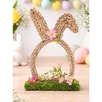 Wicker Bunny Ears Mantle Decoration