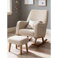 Babymore Callie Nursing Chair With Stool - Oatmeal