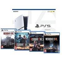 Playstation 5 Disc Console - 1Tb & Resident Evil: Requiem, Resident Evil 2, Resident Evil 3, Resident Evil 7: Gold Edition