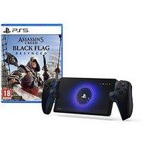 Playstation Portal Remote Player For Ps5 Console - Midnight Black & & Assassin'S Creed: Black Flag Resynced