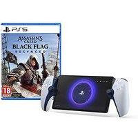 Playstation Portal Remote Player For Ps5 Console - White & Assassin'S Creed: Black Flag Resynced