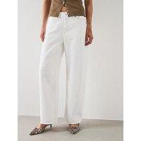 Mango Mid-Rise Balloon Jeans - White