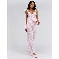 Boux Avenue Floral Cotton Pyjama Set - Pink Mix