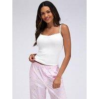 Boux Avenue Daisy Gingham Pyjama Set - Ivory Mix