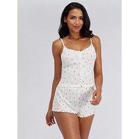 Boux Avenue Floral Pointelle Cami Set - Ivory Mix
