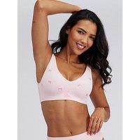 Boux Avenue Bow Emb Seamless Bralette - Pink Mix