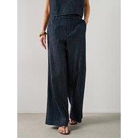 Mango Wide Leg Mid-Rise Co-Ord Jeans - Blue
