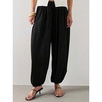Mango Mid-Rise Harem Pants - Black