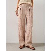 Mango Striped Lyocell Trousers - Brown