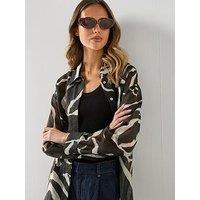 Mango Lyocell Printed Shirt - Black