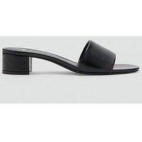 Mango Block-Heel Sandals With Strap - Black