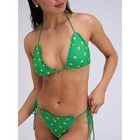 Boux Avenue Ithaca Triangle Bikini Top - Green Mix