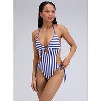 Boux Avenue Naxos String Side Swimsuit - Blue Mix