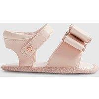 River Island Baby Girls Bow Shimmer Sandals - Pink