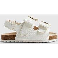River Island Mini Girls Bow Footbed Sandals - White