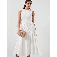 Mango Handkerchief A-Line Dress - Ecru