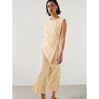 Mango Wrap Midi-Dress With Tie Detail - Cream