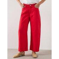 Mango Mid-Rise Balloon Jeans - Red
