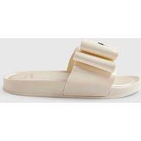 River Island Older Girls Bow Slider Sandals - Cream
