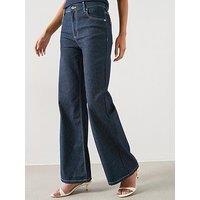 Mango Straight Co-Ord Striped Jeans - Blue