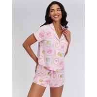 Boux Avenue Postcard Modal Short Pyjama Set - Pink