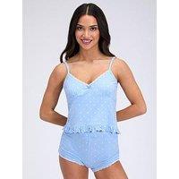 Boux Avenue Heart Modal Cami Set - Cornflower Blue