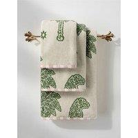 Chelsea Peers Cotton Midnight Leopard Print Green Towel Collection