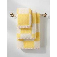 Chelsea Peers Cotton Checkerboard Yellow Towel Collection
