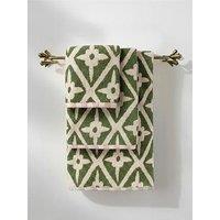 Chelsea Peers Cotton Geometric Garden Print Towel Collection