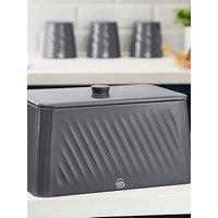 Swan Windsor 16L Bread Bin, Scruff Resistant, Iron, Grey