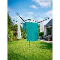 Tower 50M 4-Arm Rotary Airer With Cover, Steel, Anthracite & Teal