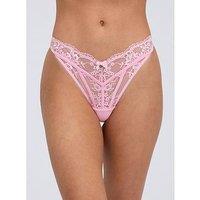 Boux Avenue Lita Lace Thong - Bubblegum