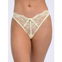 Boux Avenue Boxu Avenue Mimosa Lace Thong - Butter Yellow