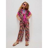 River Island Older Girls Del Maar Sequin Trousers - Purple