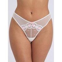 Boux Avenue Calla Emb Thong - White